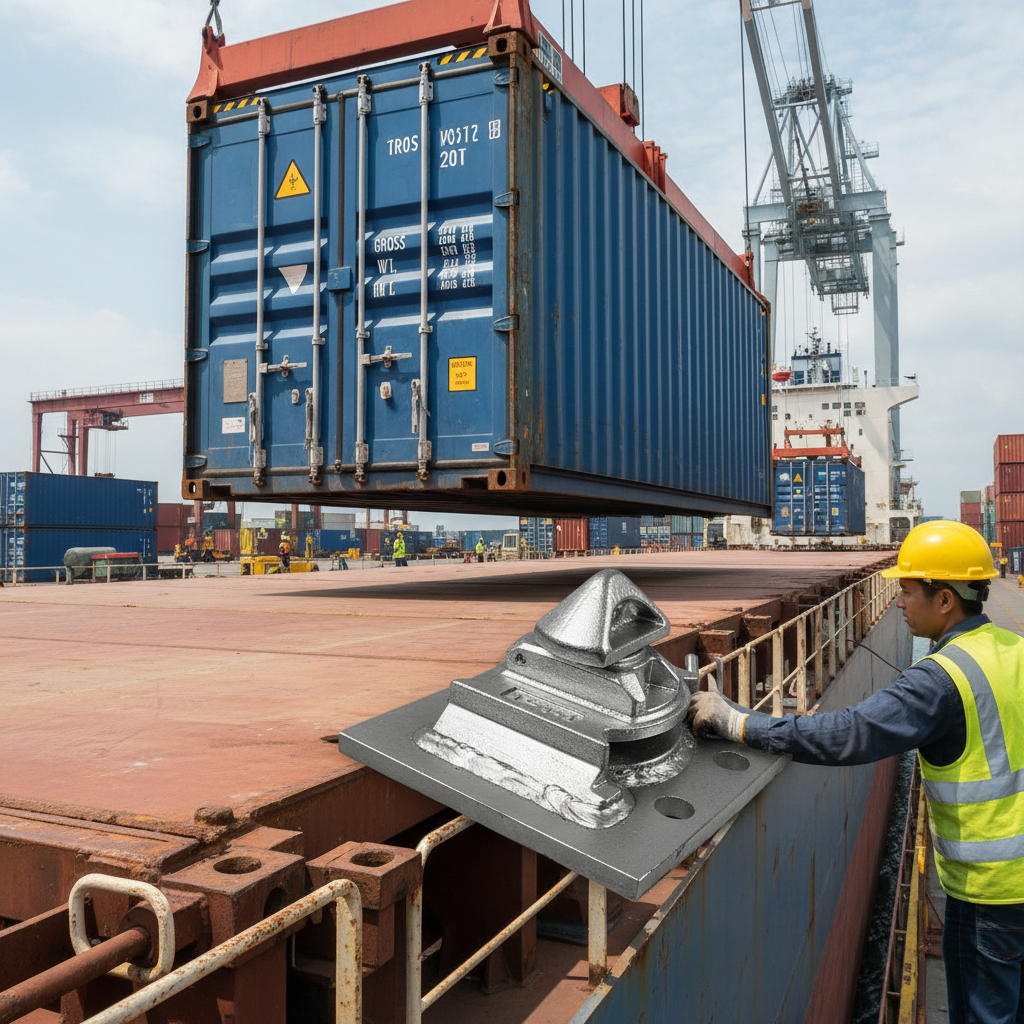 Premium Heavy Duty Shipping Container Twistlock Fixing Plate for Secure Ground Anchoring with Corrosion-Resistant Finish