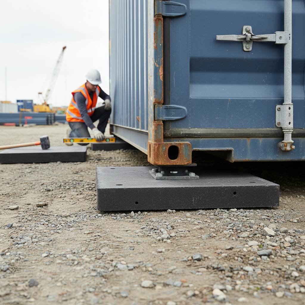 Premium Shipping Container Levelling Slab - Lightweight, Eco-Friendly, Supports 45 Tons, Multiple Heights Available