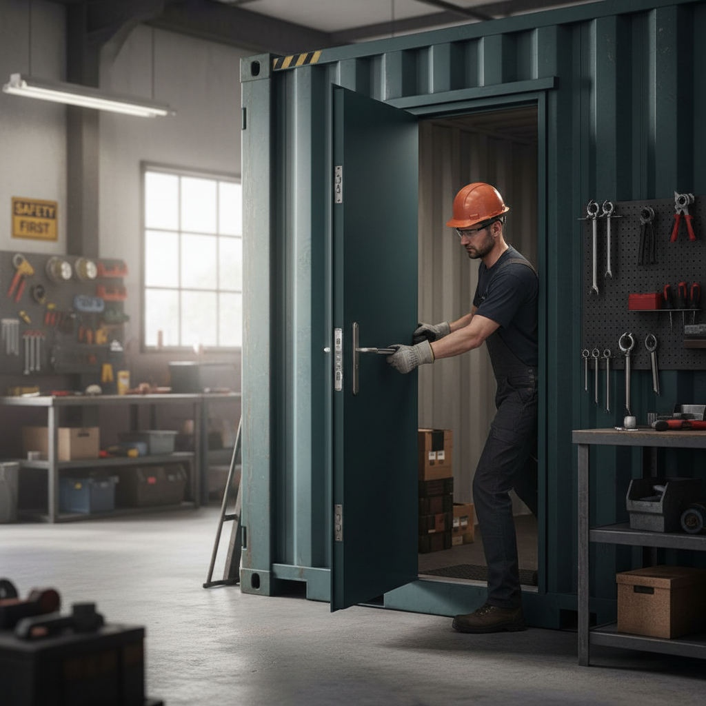 Premium Heavy Duty Shipping Container Single Door with PU Foam Insulation and Anti-Vandal Features