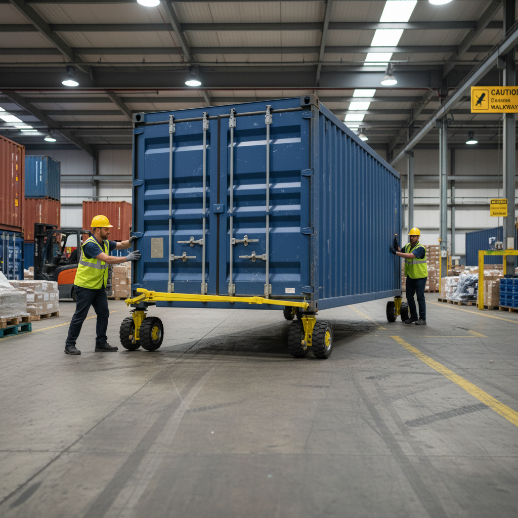 Premium Heavy Duty Shipping Container Wheel Set - 6-Ton Dual Twistlock Caster Wheels for Safe Mobility and Control
