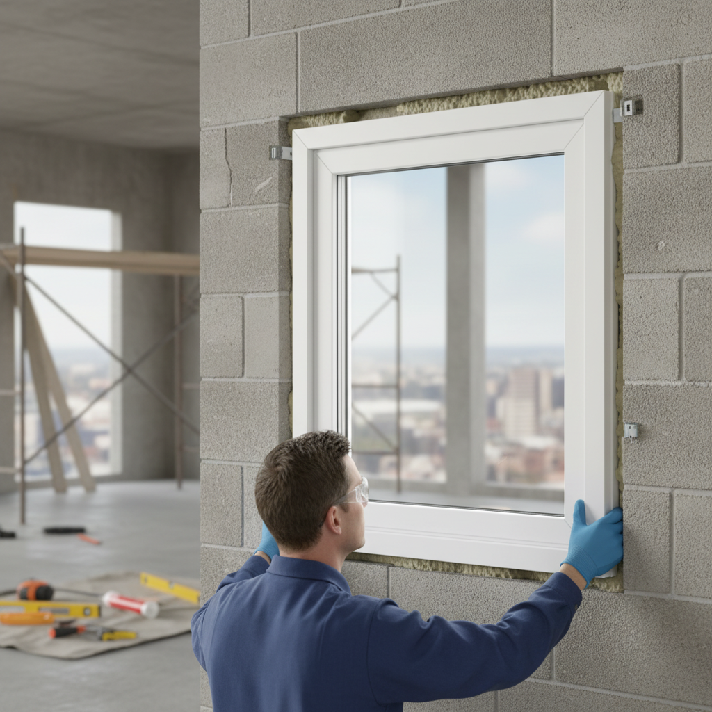 Premium Double Glazed UPVC Window Unit with Tilt & Turn Function for Container Conversions