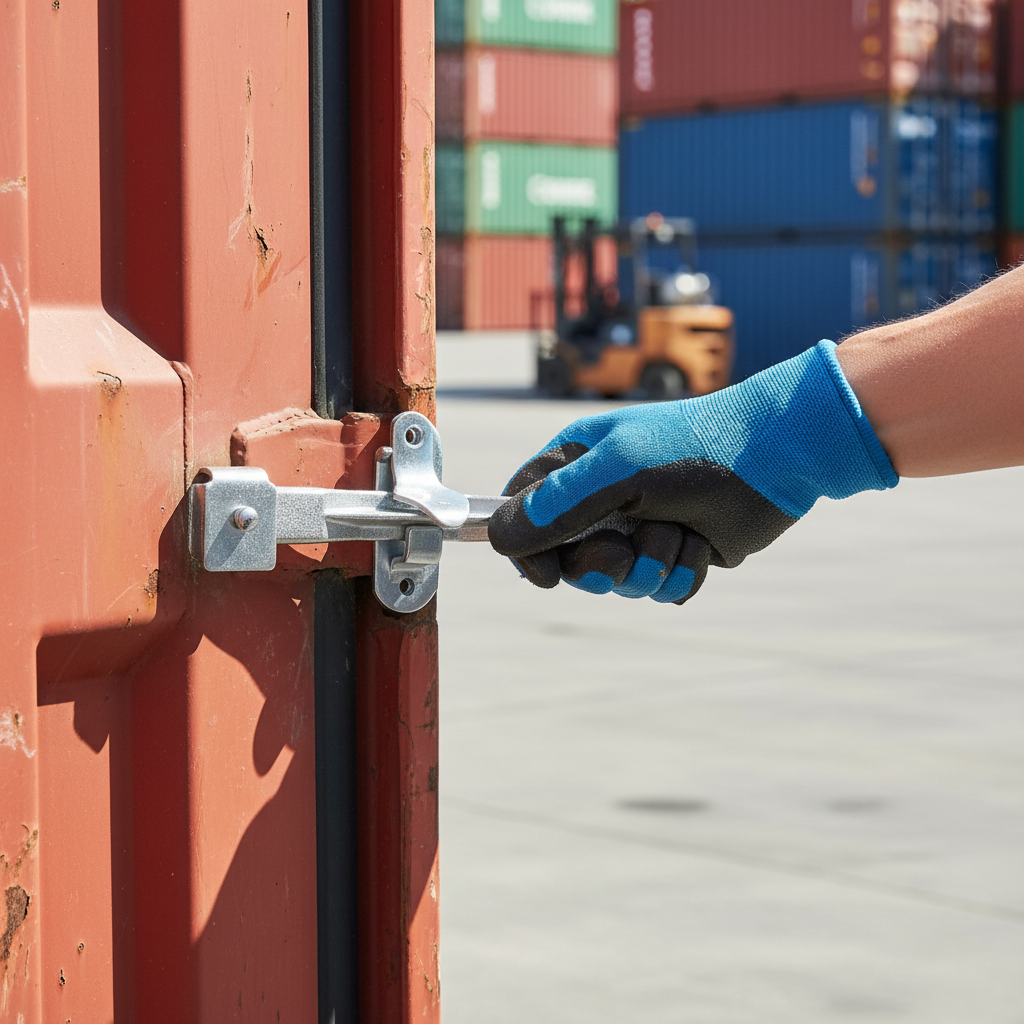 Heavy Duty Shipping Container Door Handle Set - Corrosion-Resistant Galvanised Steel for Easy Installation and Secure Operation