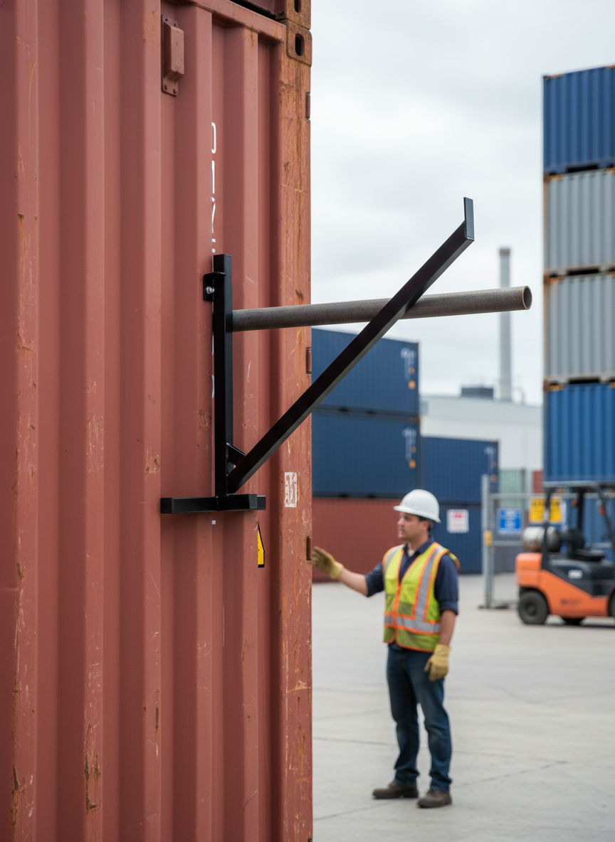Premium Heavy Duty 1 Tier Pipe Racking Bracket for Shipping Containers - Easy Installation and High Load Capacity