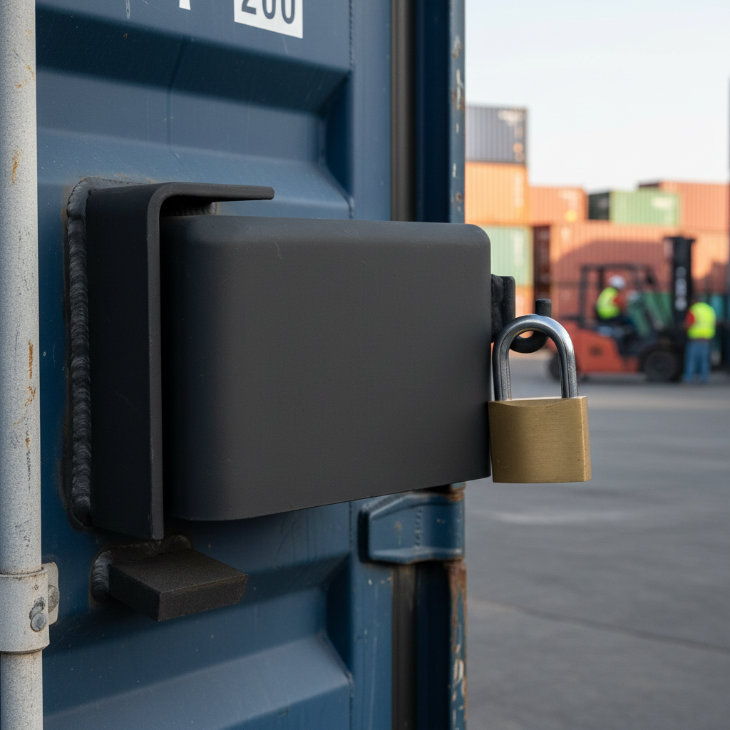 Premium Heavy Duty Weld-On Lock Box for Shipping Containers - Right-Hand Opening, Tamper-Resistant Design for Ultimate Security