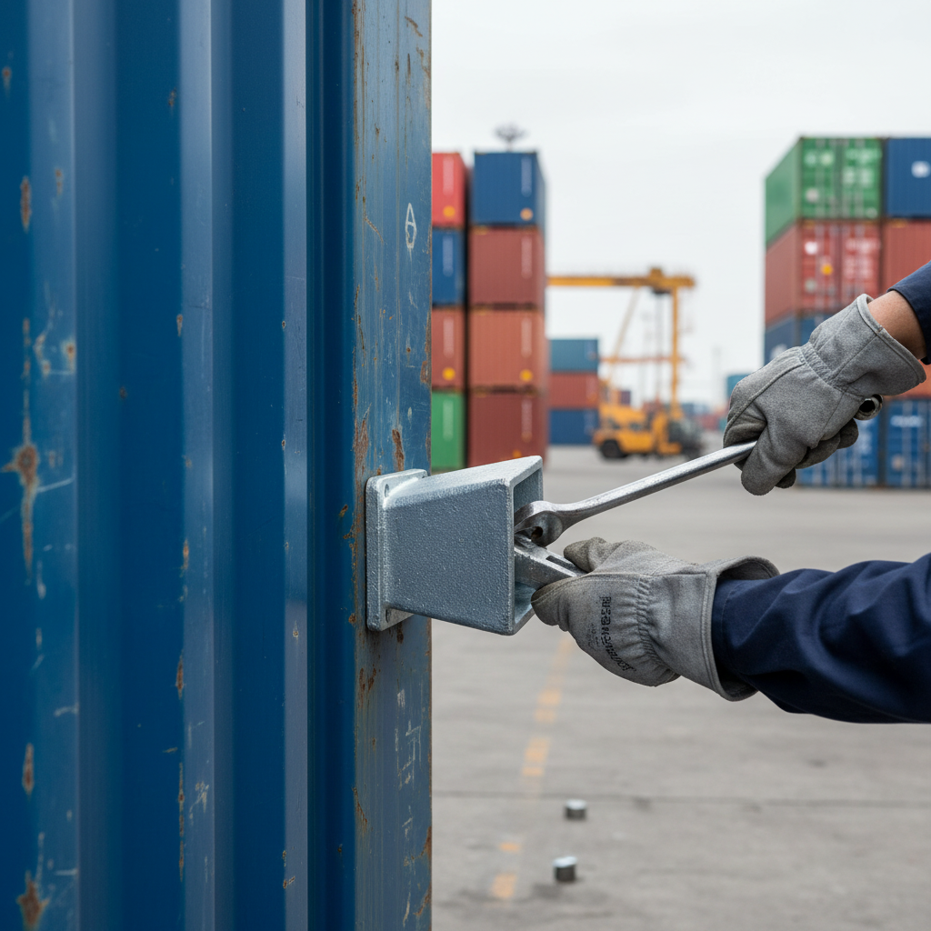 Premium Heavy Duty Corner Lock for Shipping Containers - Secure Anchoring with Rugged Metal Construction