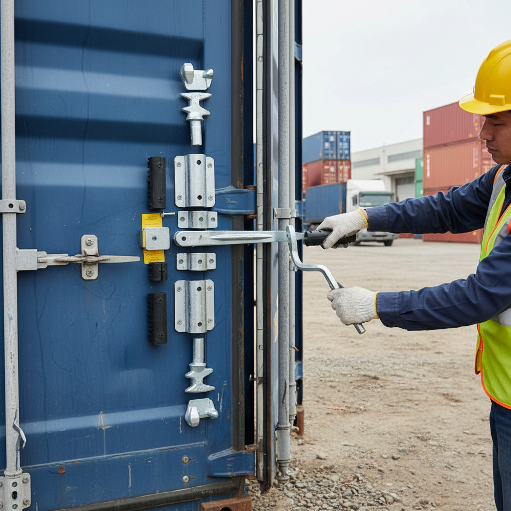 Premium Heavy Duty Door Locking Device Set for Shipping Containers - High-Strength Steel Repair Kit for Secure Locking