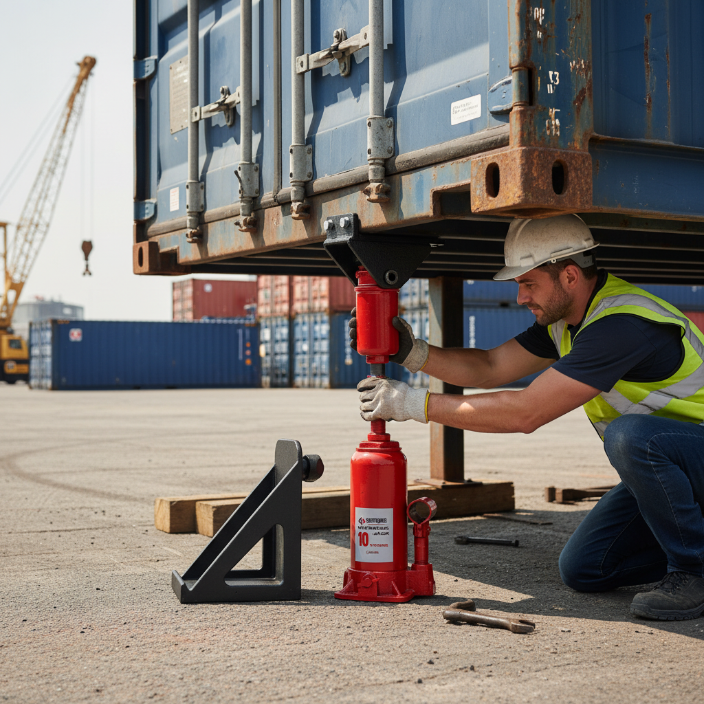 Professional Hydraulic Shipping Container Jack Set with 10-Tonne Capacity for Safe and Efficient Container Leveling