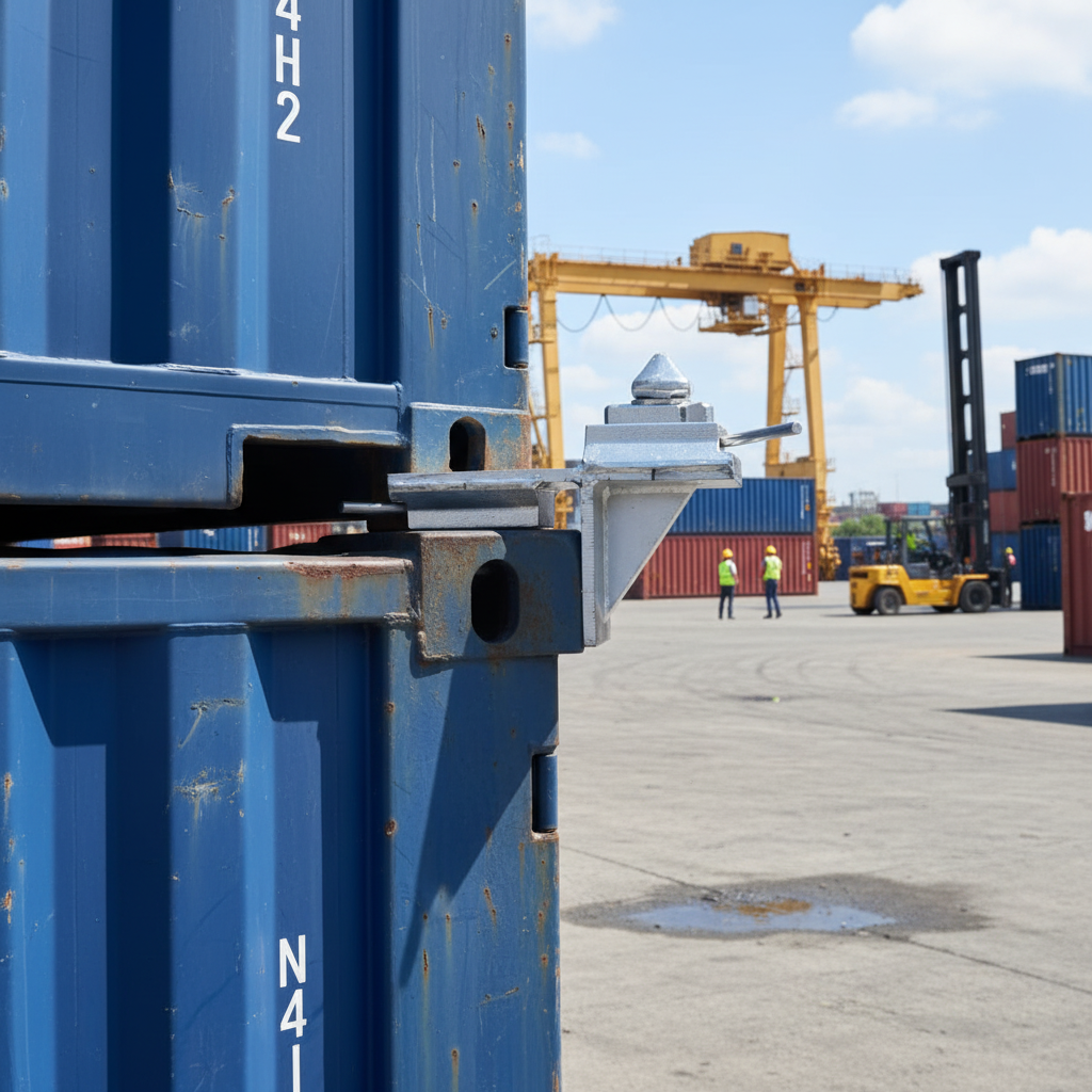 Premium Shipping Container Offset Twistlock for Enhanced Space and Accessibility, Supports 6 Tonnes Load