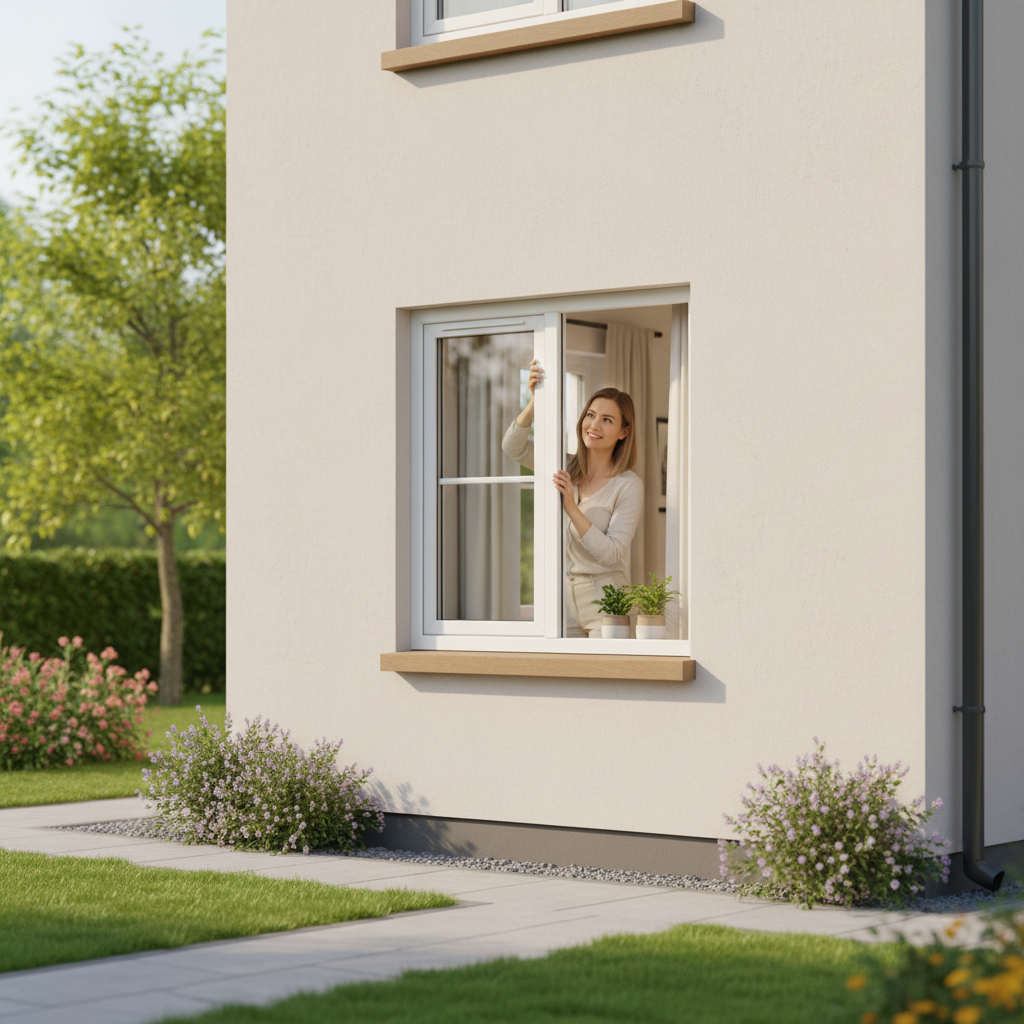 Premium Double Glazed UPVC Window Unit with Tilt & Turn Function for Container Conversions