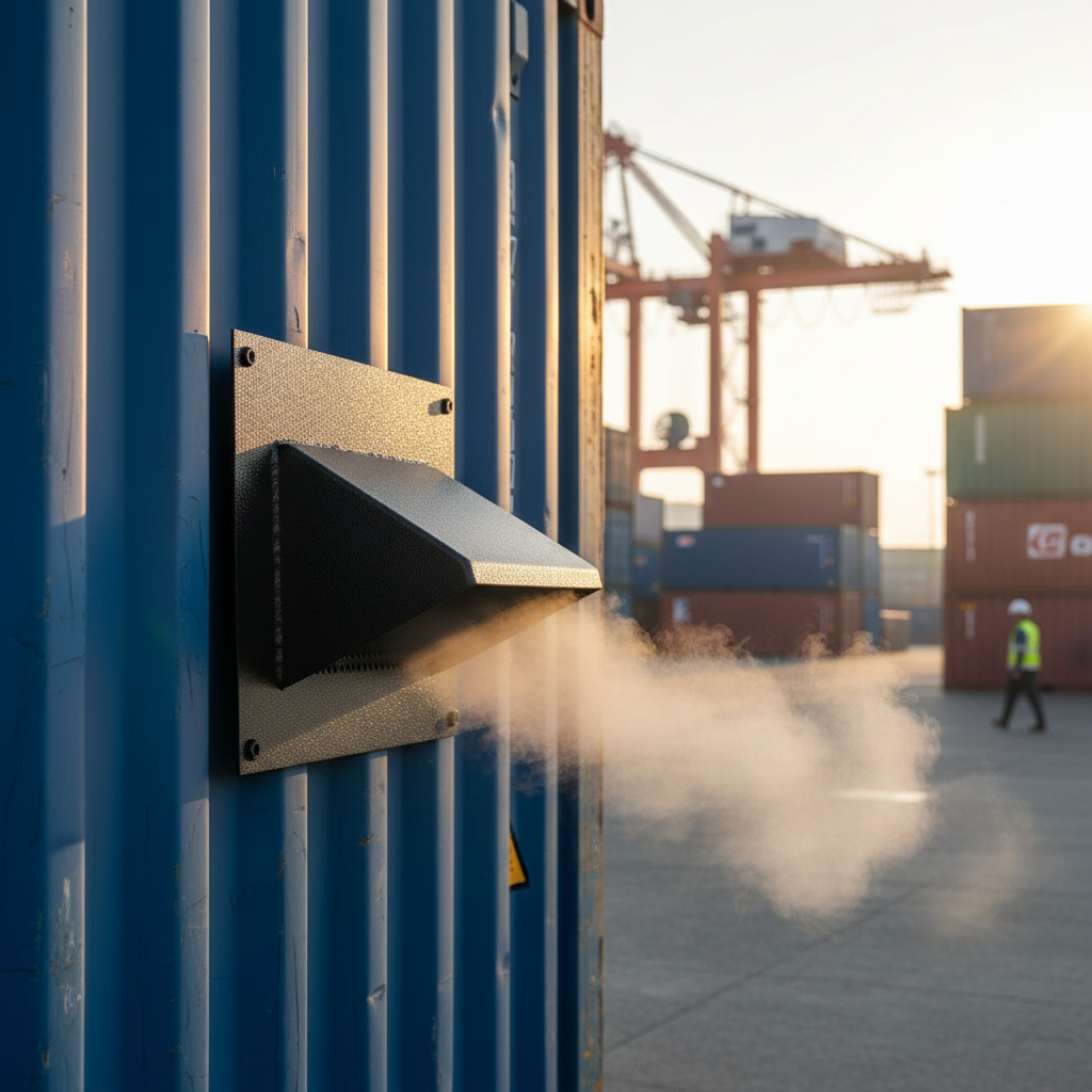 Premium Large Shipping Container Air Vent with Fly Screen - Heavy Duty Steel Construction for Optimal Ventilation and Condensation Prevention