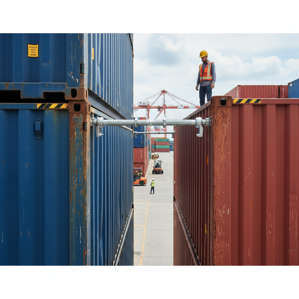 Heavy Duty Shipping Container Bridge Clamp for Secure Vertical and Horizontal Locking of Containers