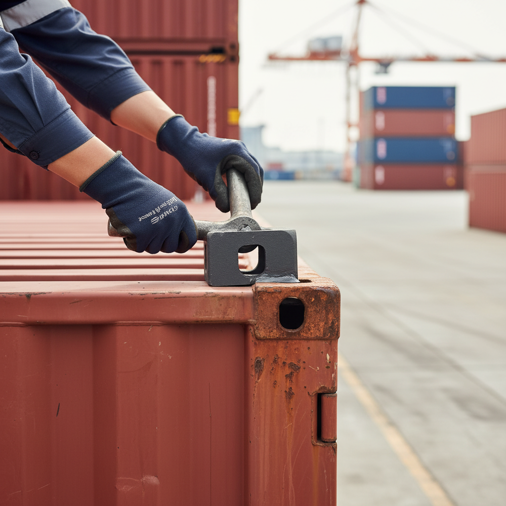 Premium Heavy Duty Top Corner Castings for Shipping Containers - Set of 4 with ISO Compliance for Safe Lifting and Stacking