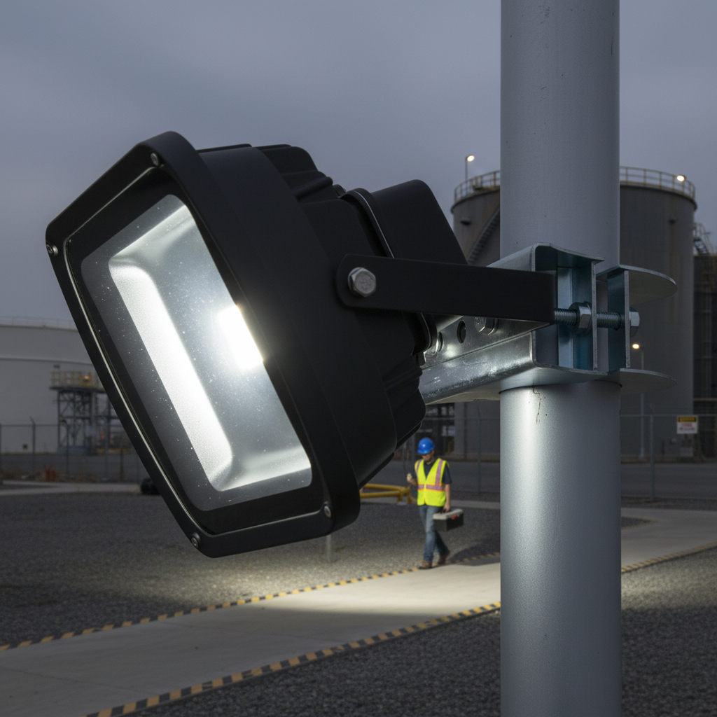 Premium Adjustable Pole Mounted Bracket for 70-90mm Tubular Structures, Ideal for Floodlights and Equipment Installation