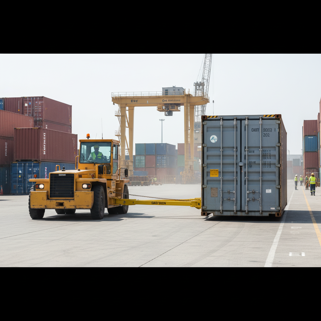 Heavy Duty Shipping Container Tow Bar for ISO-Standard Containers - Robust Construction for Safe and Efficient Towing