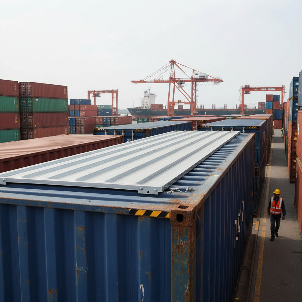 Premium Standard Profile Roof Panel with 5 Corrugations for Shipping Containers - 2360mm x 1045mm, Durable Steel Construction