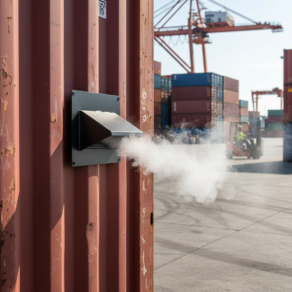 Premium Large Shipping Container Air Vent with Fly Screen - Heavy Duty Steel Construction for Optimal Ventilation and Condensation Prevention