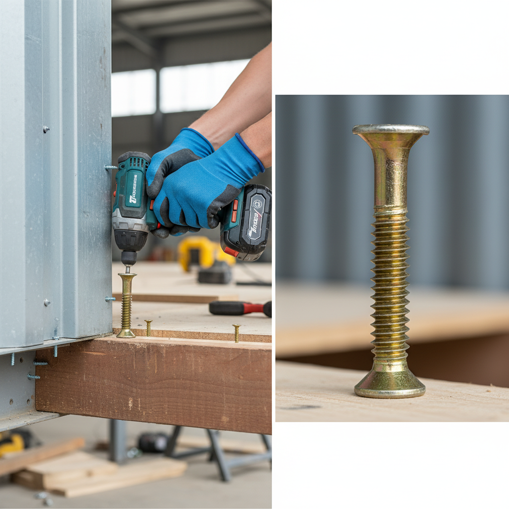 Premium Heavy Duty Floor Tapping Screws M8 - 50 Pieces with 45mm Length and 8mm Diameter for Metal and Timber Applications