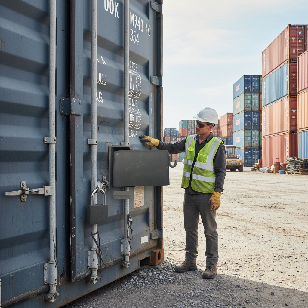 Premium Heavy Duty Weld-On Lock Box for Shipping Containers - Right-Hand Opening, Tamper-Resistant Design for Ultimate Security