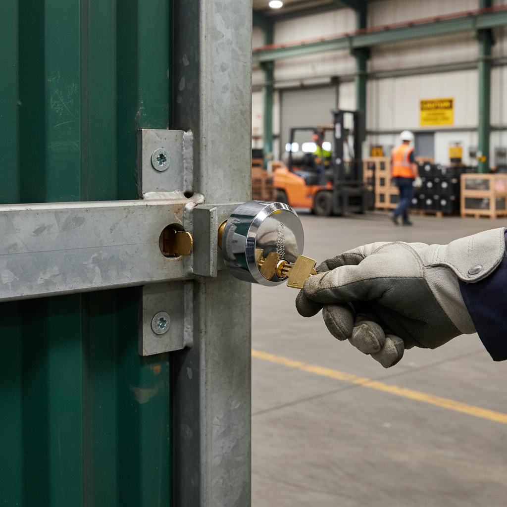 Heavy Duty Puck Lock Padlock with Hardened Steel Body for Maximum Security on Shipping Containers and Storage Units