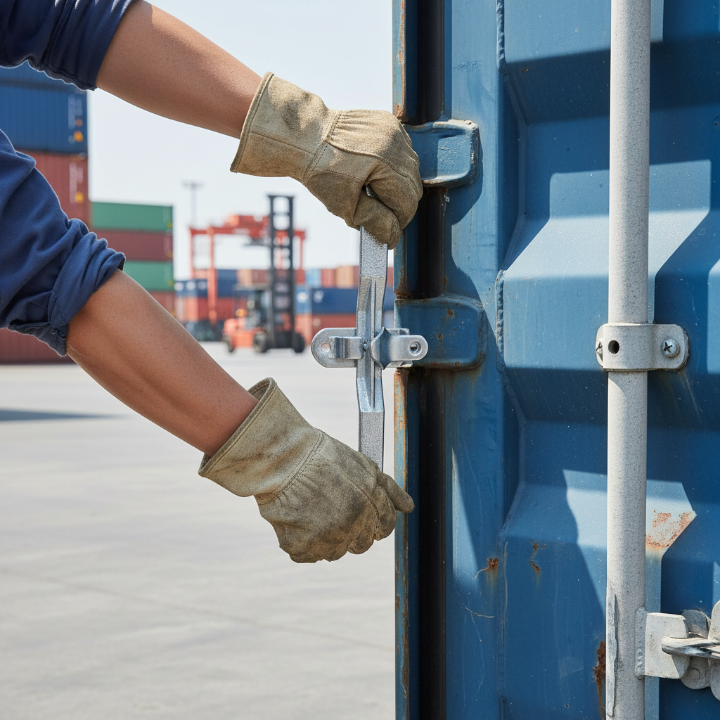 Heavy Duty Shipping Container Door Handle Set - Corrosion-Resistant Galvanised Steel for Easy Installation and Secure Operation