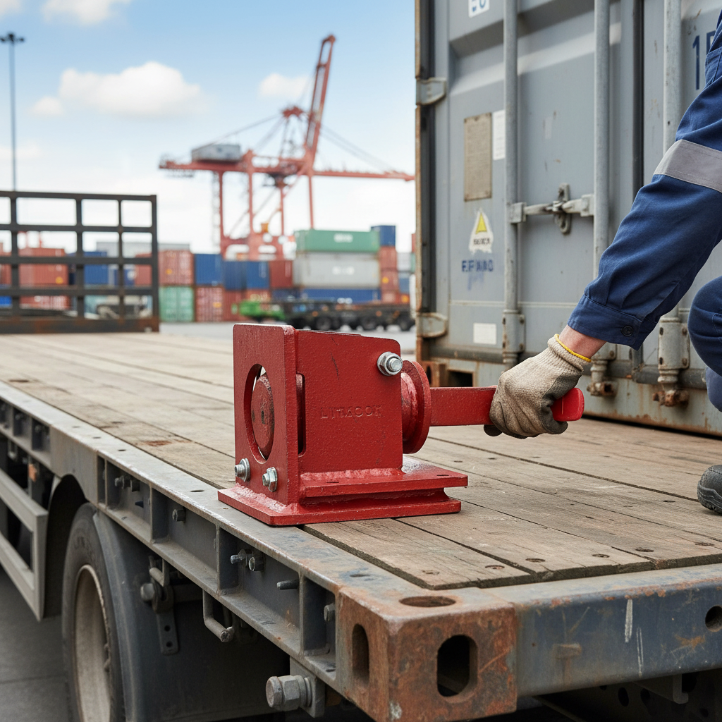 Heavy Duty Universal Retractable Lorry-Bed Twistlock with Secure Locking and Quick Installation for Safe Cargo Transport