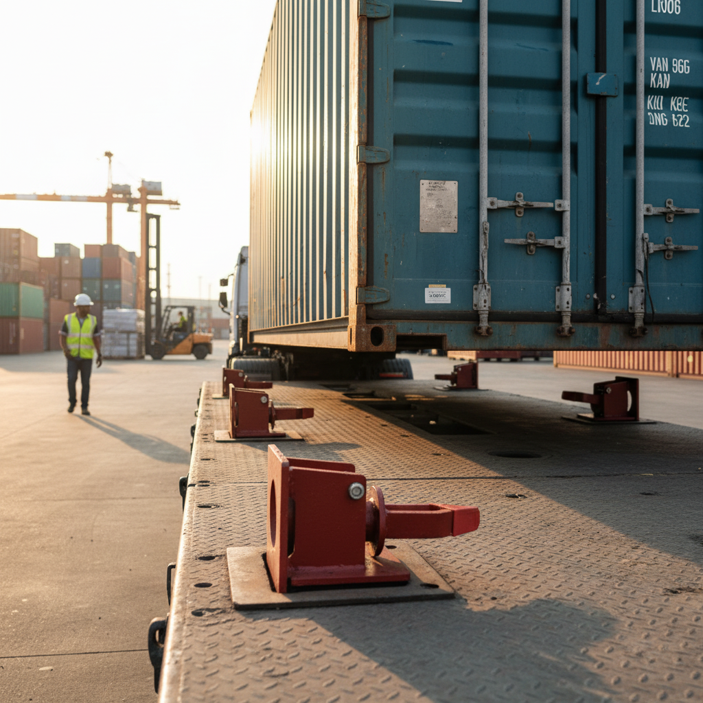 Heavy Duty Universal Retractable Lorry-Bed Twistlock with Secure Locking and Quick Installation for Safe Cargo Transport