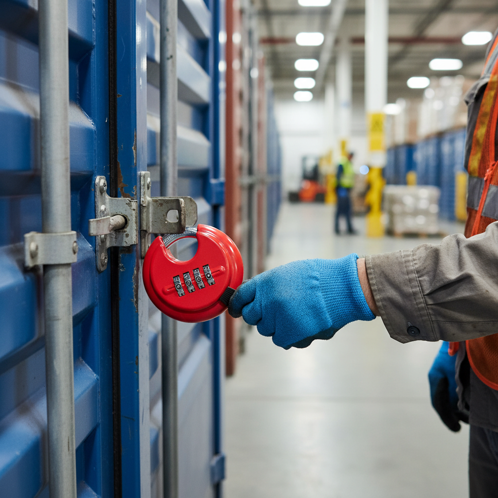 Premium 4-Dial Combination Disc Padlock with Shielded Hardened Steel Shackle for Secure Keyless Access