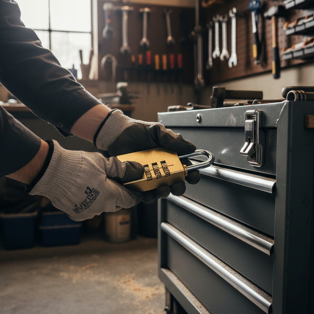 Premium Brass Combination Padlock with 4-Digit Resettable Code and Hardened Steel Shackle for Reliable Security