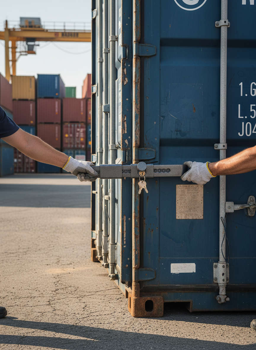 Premium Heavy-Duty Shipping Container Lock - Hardened Steel with Universal Fit for Maximum Security