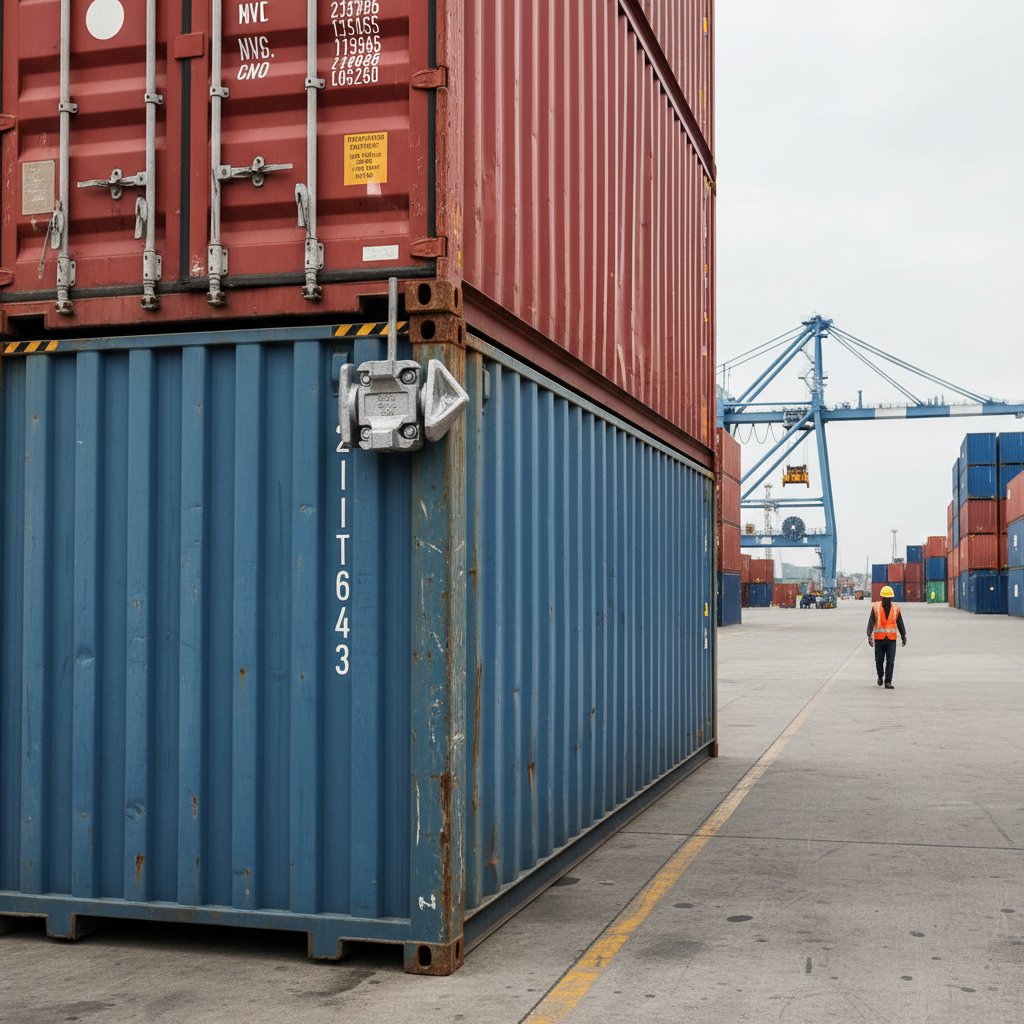 Premium Twist Lock Stacking Pin for Shipping Containers - 50-Ton Load Capacity, High-Quality Cast Steel, Galvanized Finish