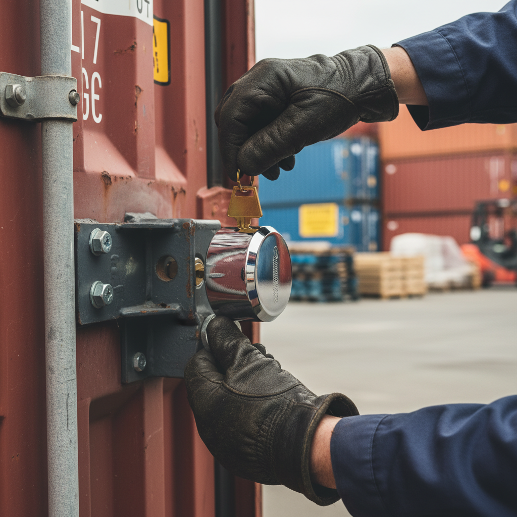 Heavy Duty Puck Lock Padlock with Hardened Steel Body for Maximum Security on Shipping Containers and Storage Units