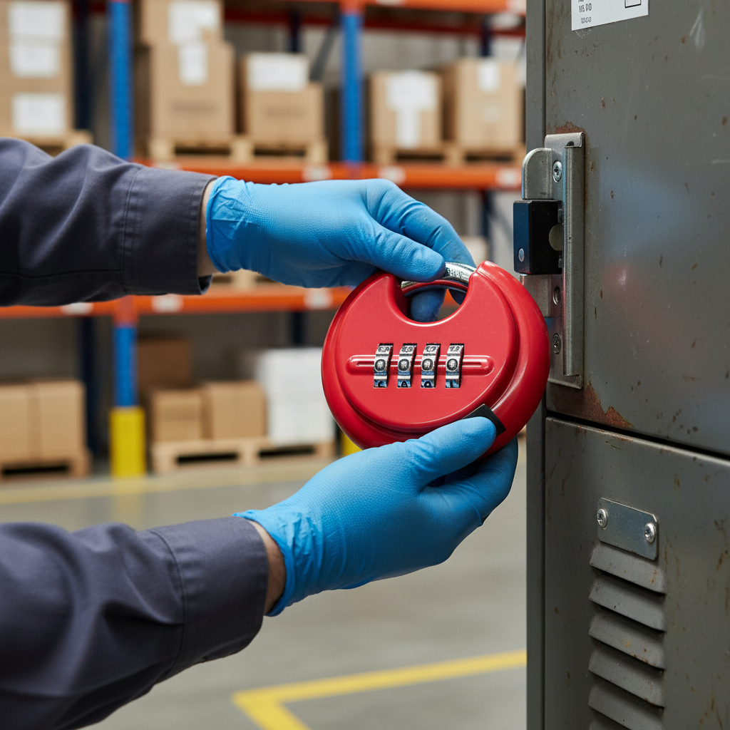 Premium 4-Dial Combination Disc Padlock with Shielded Hardened Steel Shackle for Secure Keyless Access