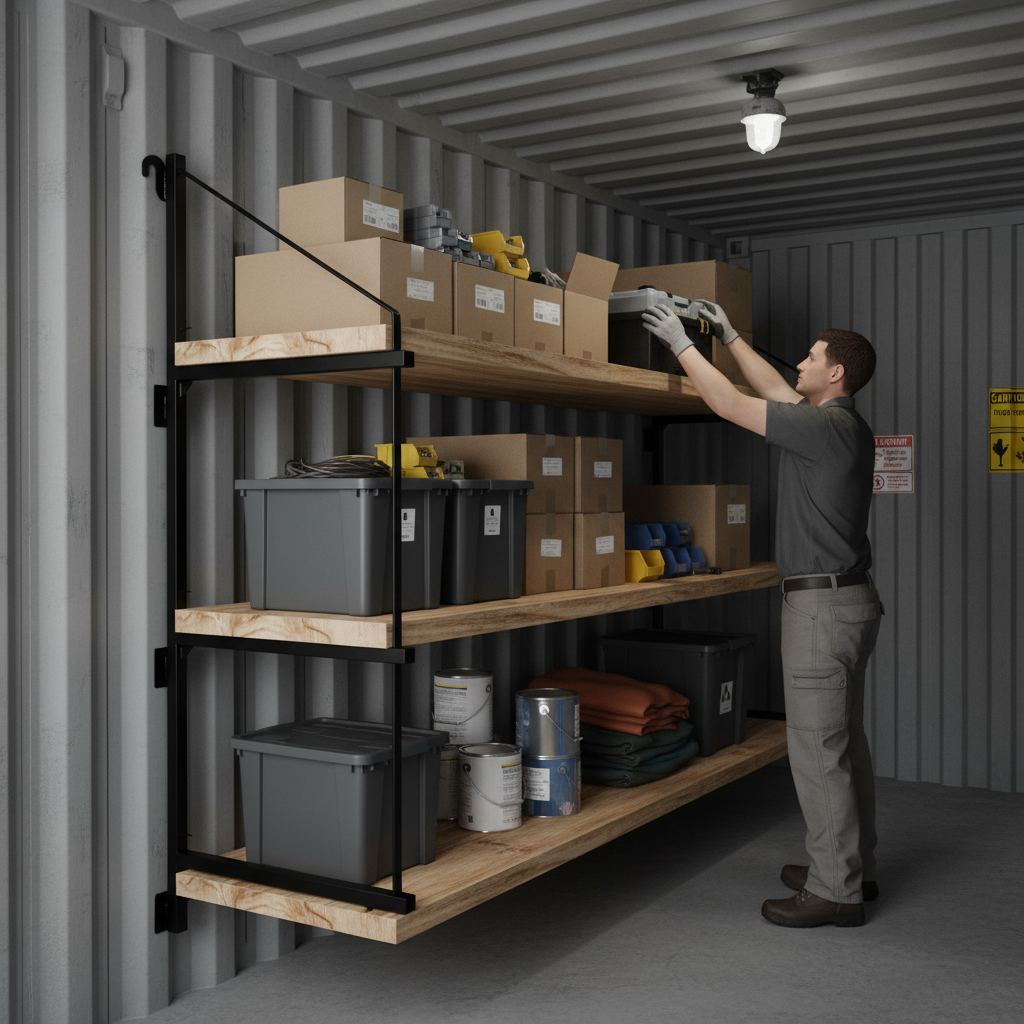 Premium Heavy Duty 2 Tier Shipping Container Shelving Bracket for Efficient Storage Solutions