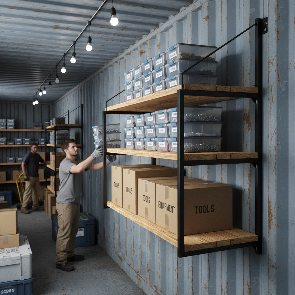 Premium Heavy Duty 2 Tier Shipping Container Shelving Bracket for Efficient Storage Solutions