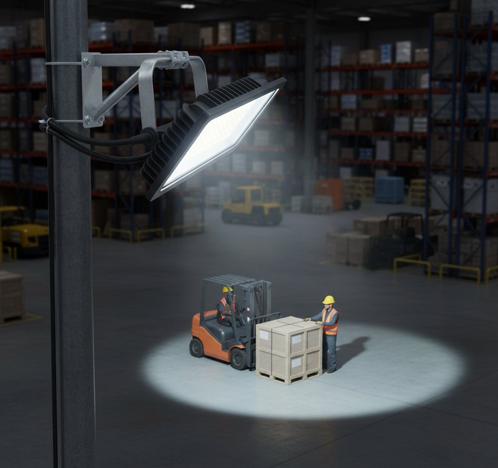 Professional Heavy Duty Floodlight Bracket for Secure Outdoor Mounting - Adjustable, Zinc-Plated, Supports up to 8kg