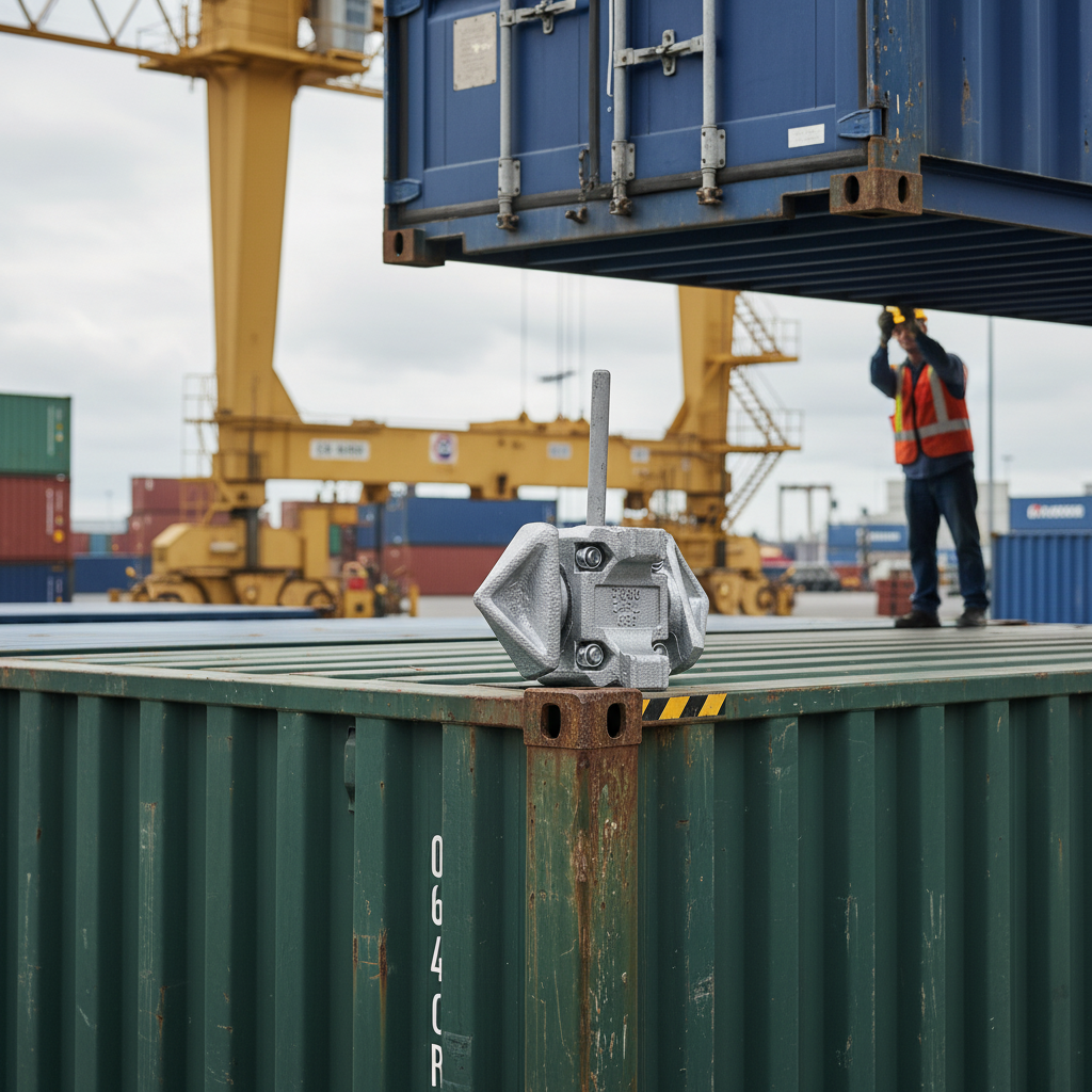 Premium Twist Lock Stacking Pin for Shipping Containers - 50-Ton Load Capacity, High-Quality Cast Steel, Galvanized Finish