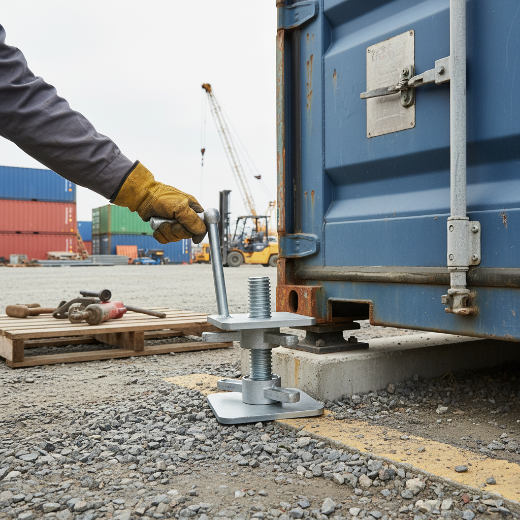 Heavy Duty First Floor Leveller for Shipping Containers with Precision Height Adjustment and High Load Capacity